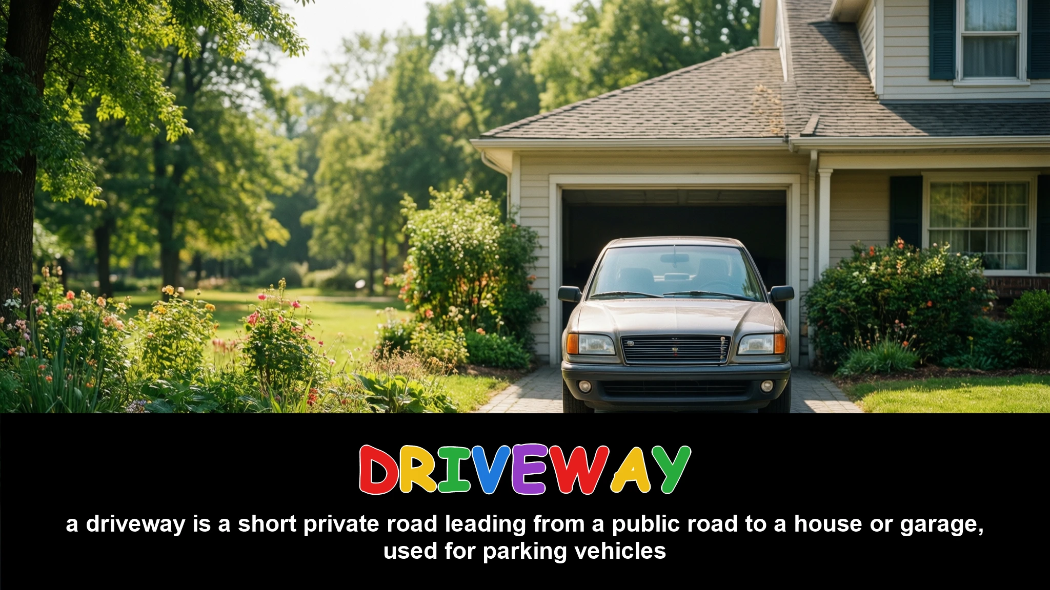 English Illustration for driveway